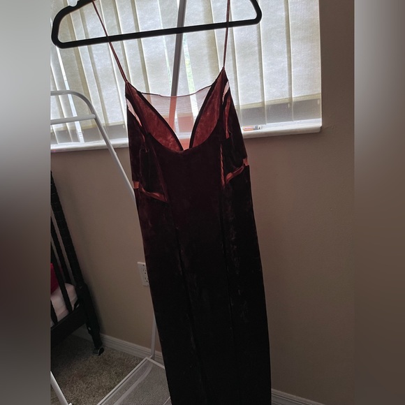 Free people long velvet slit dress - Picture 6 of 8